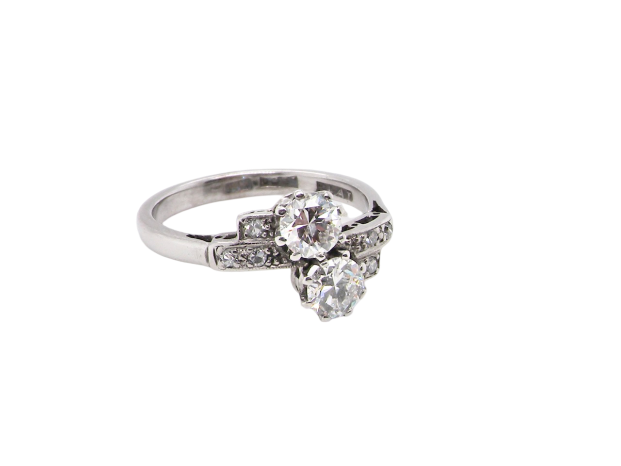 A fine two stone Toi et Moi Diamond Ring