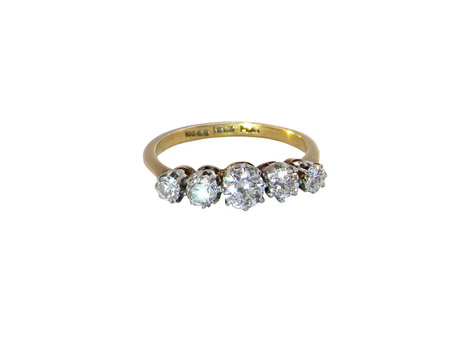 A vintage five stone Diamond ring