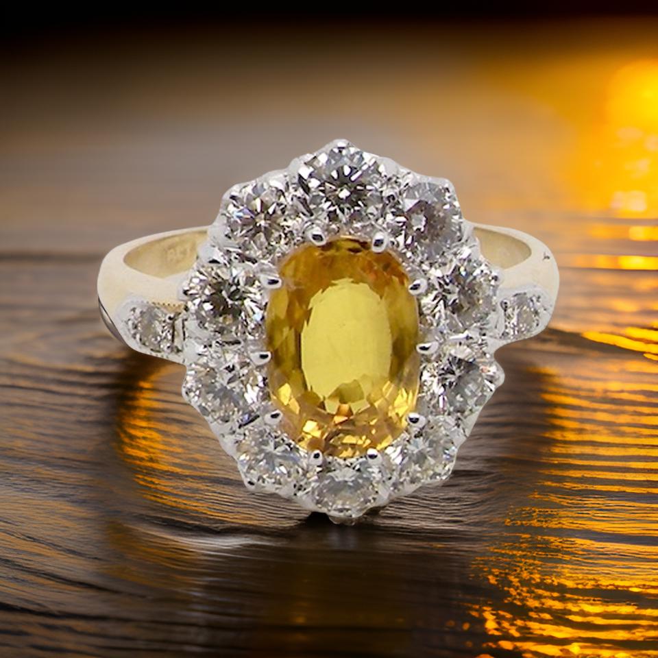 fine yellow sapphire ring