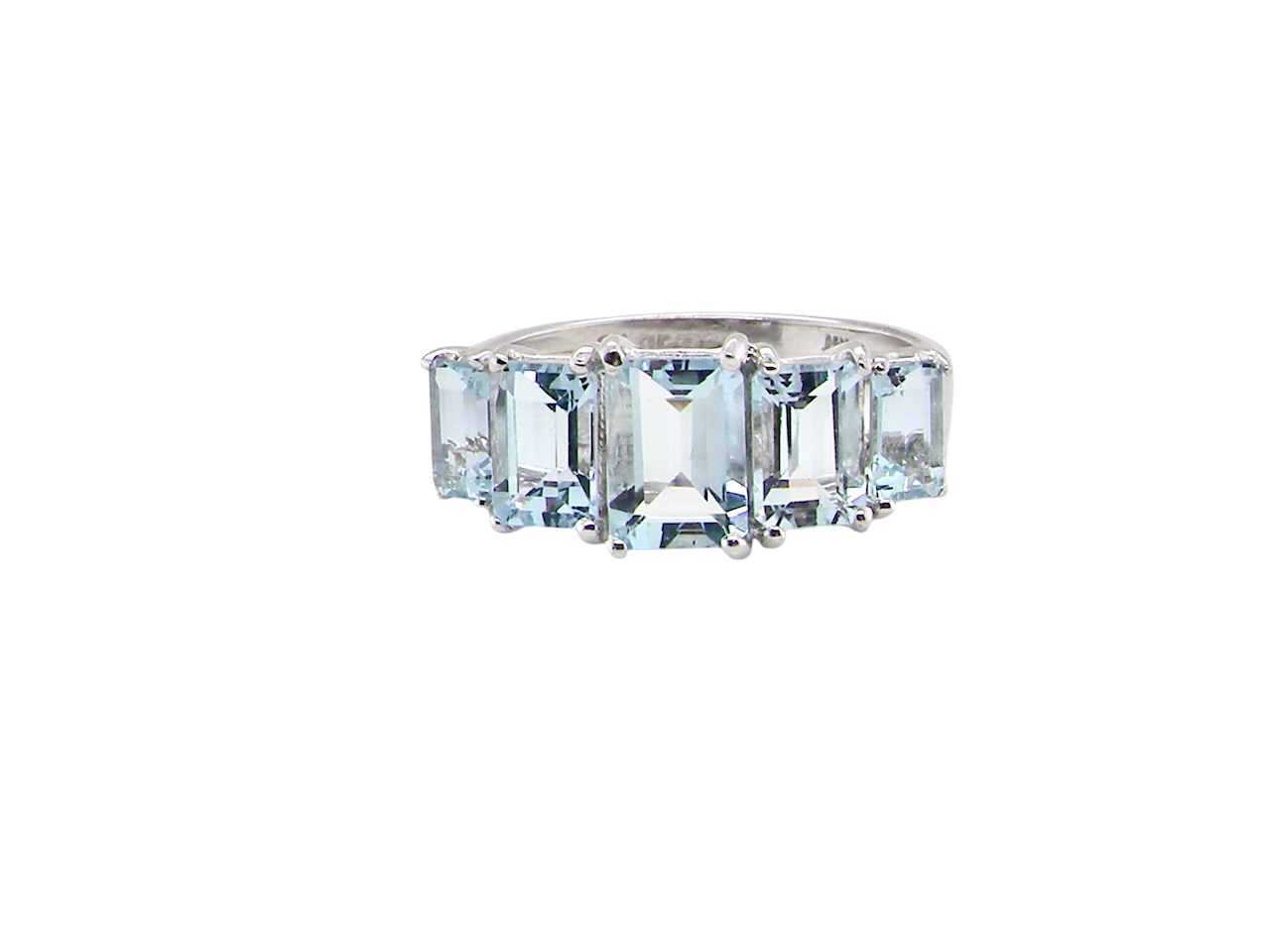 A five stone Aquamarine dress ring
