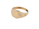 A gentleman's 18 carat gold signet ring. Cushion shaped head, plain and suitable for engraving, measures 11x11mm. Weight 7.2 grams.&nbsp;