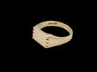 A gentleman's 9 carat gold signet ring. Rectangular shaped head,