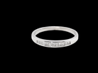 A half hoop 9 carat white gold eternity ring.

Channel set with Princess cut white diamonds,