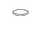 A half hoop eternity ring. Set with eleven small white diamonds, brilliant cut 2mm each (total est 0.33 carats) colour i-k, clarity Si.