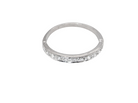 A half hoop eternity ring. Set with eleven small white diamonds, brilliant cut 2mm each (total est 0.33 carats) colour i-k, clarity Si. above