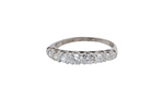 A half hoop ring set with nine brilliant cut white diamonds. These silghtly graduate from 2mm to the centre stone 3.5mm . Total carat weight estimated at 0.90 carats. Colour&nbsp; i-j, clarity Si