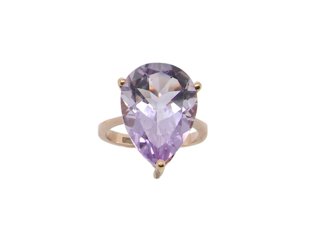 A handmade Amethyst dress ring