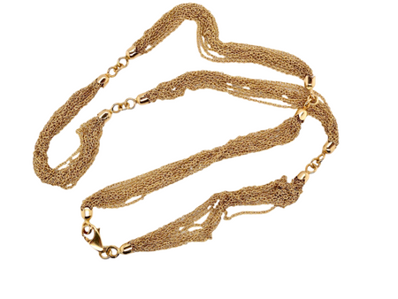 A high carat gold multi strand necklace IN STORE ONLY