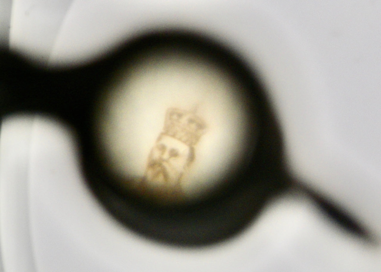 A highly unusual and collectable silver charm. Binoculars that show Edward VII and his wife Alexandra (daughter of Christian of Denmark) when viewed through the lens image 1