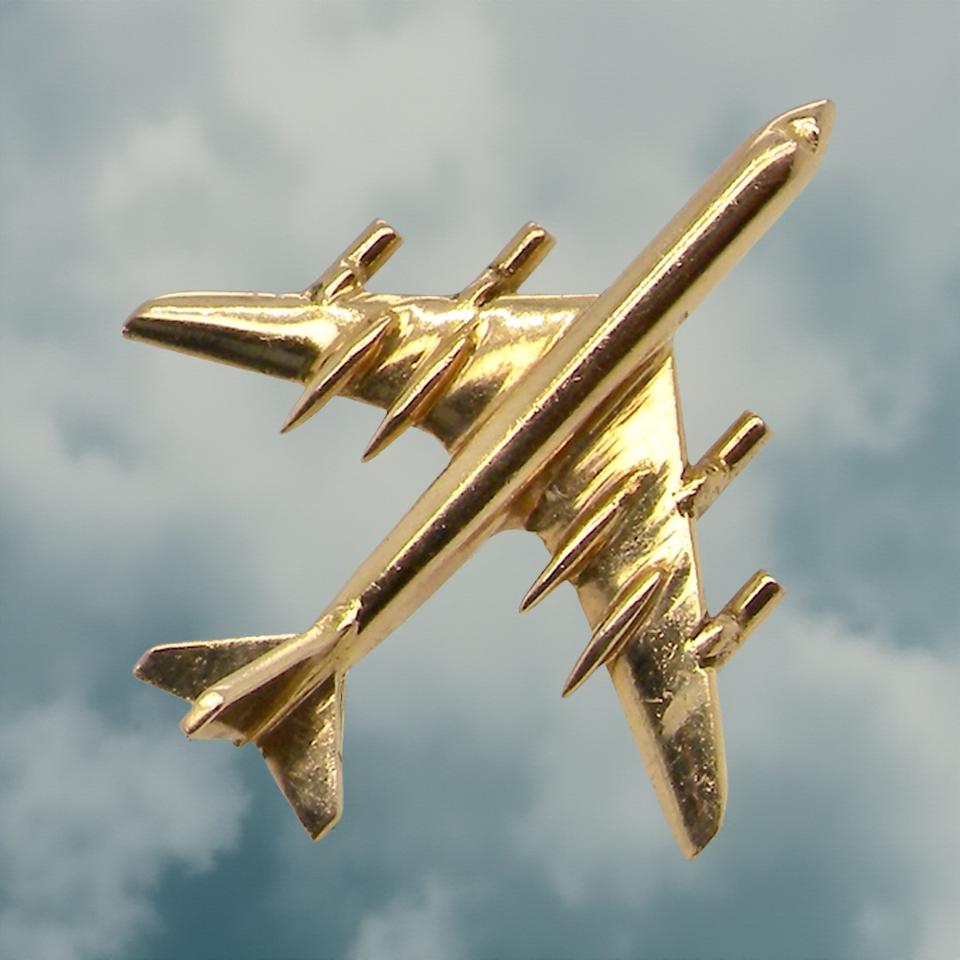 A jet aeroplane tie stud