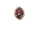 A large Garnet cluster dress ring