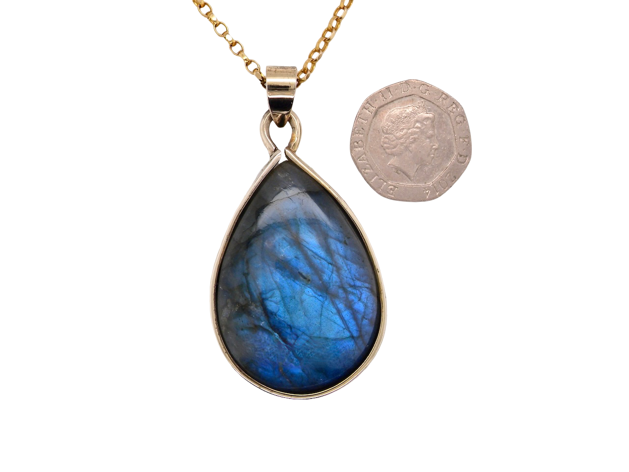 A large Labradorite pendant