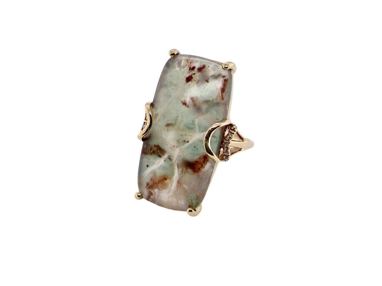A large Moss Agate dress ring
