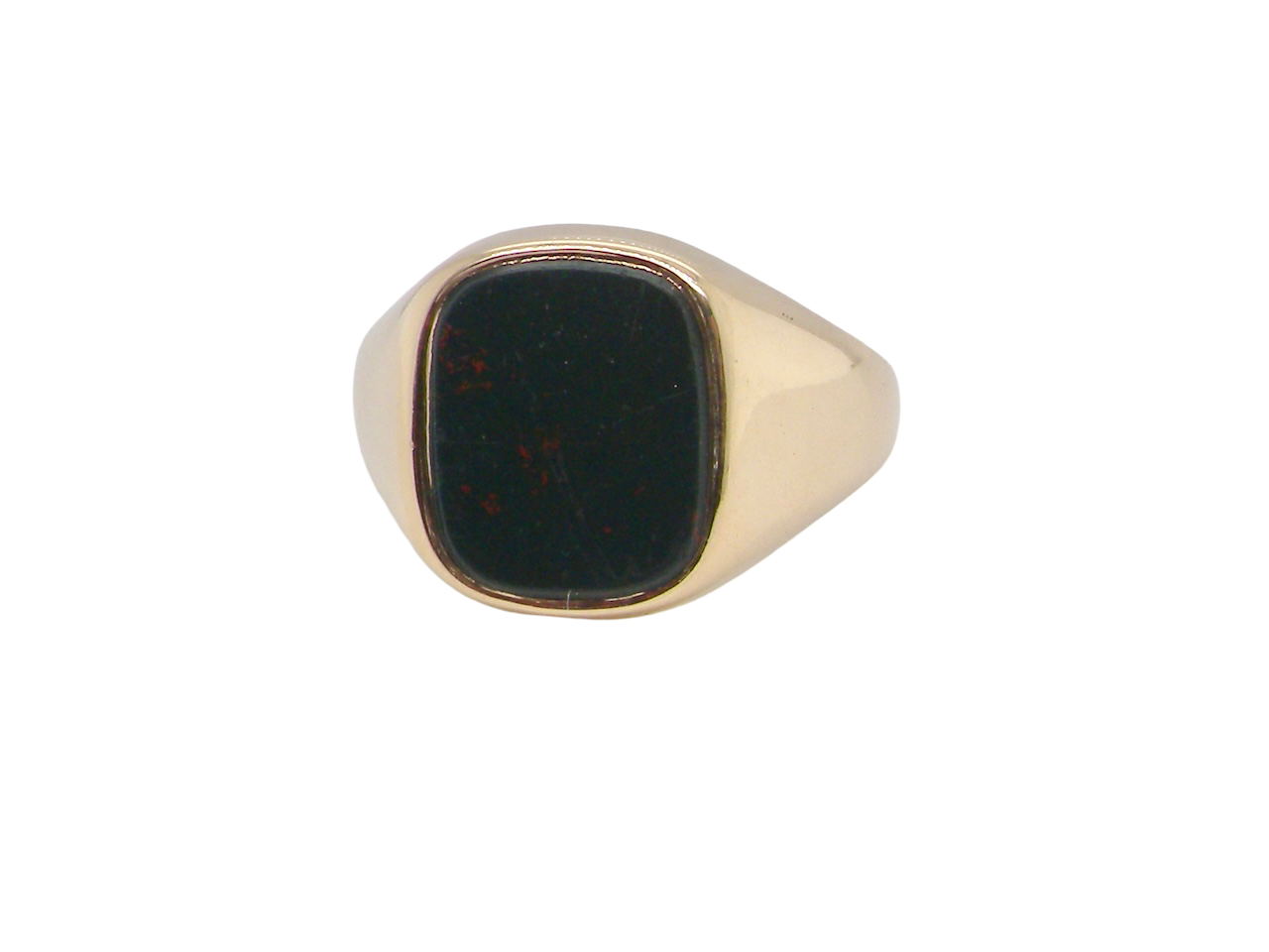 A man's Bloodstone signet ring