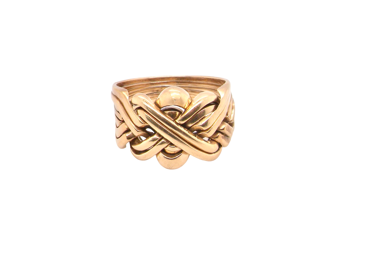A man's gold Puzzle ring