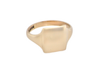 A man's plain gold signet ring rectangular