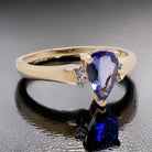 Tanzanite and Diamond Ring pear