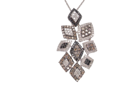 A multi diamond cluster pendant