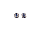 A pair 9 carat White Gold Sapphire &amp; Diamond Earrings