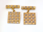 A pair of 18 carat gold cuff links by famous designer Roy King.
