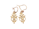 A pair of 9 carat gold* drop earrings. Openwork Celtic look