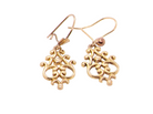 A pair of 9 carat gold* drop earrings. Openwork Celtic look design.