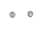 A pair of 9 carat white gold diamond stud earrings.&nbsp;

Set as a cluster 