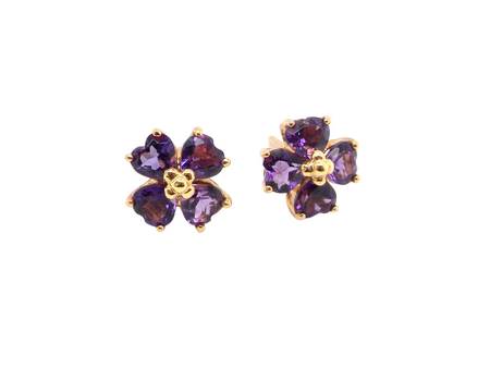A pair of Amethyst earrings