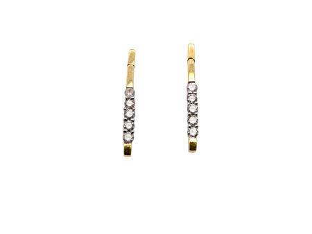 A pair of Diamond 'stick' drop earrings