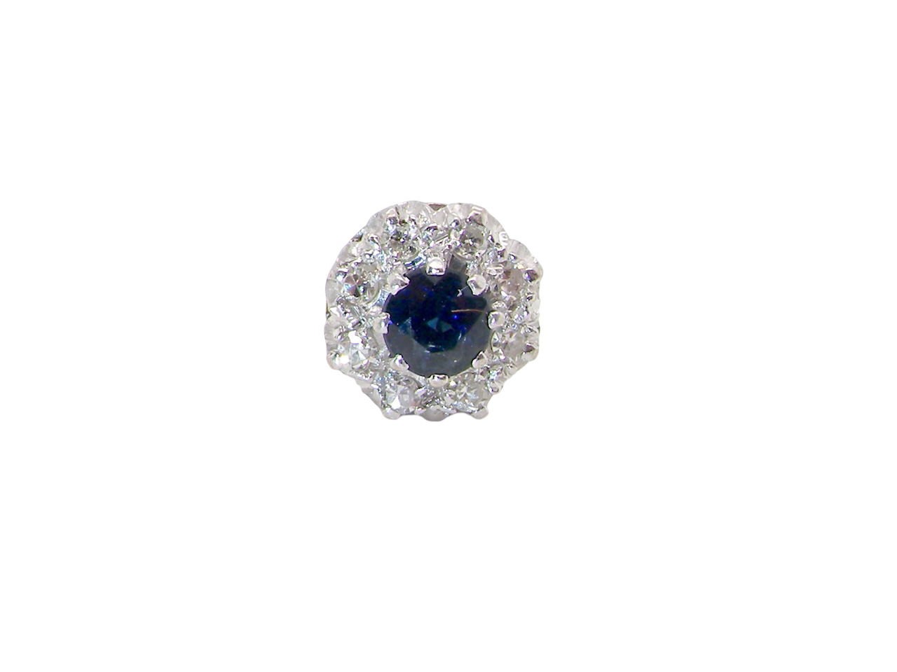 A pair of Sapphire and Diamond earrings