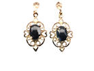 A pair of Sapphire drop earrings