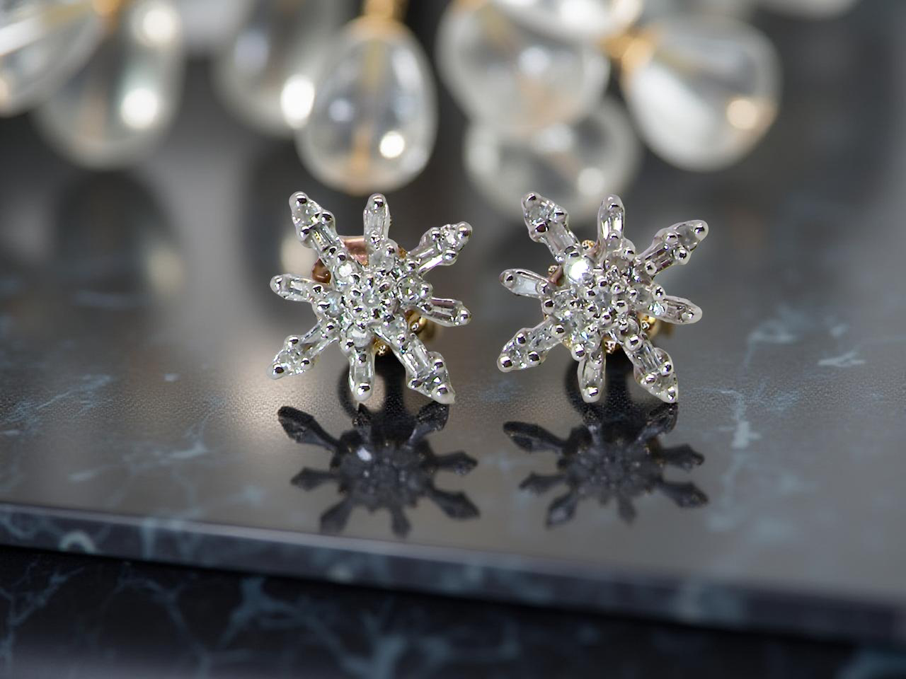 A pair of Diamond Earrings