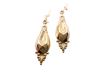 A pair of Victorian Style 9 carat Gold Drop Earrings