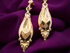 A pair of Victorian Style 9 carat Gold Drop Earrings