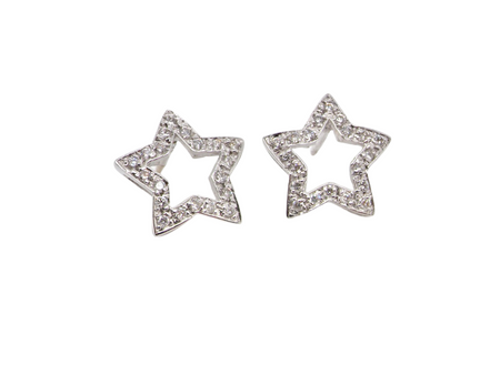 A pair of diamond Star shaped earrings