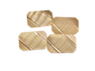A pair of double link cufflinks. Each rectangular in shape, measure 18x12mm.&nbsp;