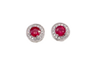 A pair of white gold Ruby and Diamond Earrings