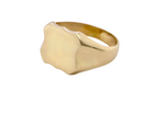 A plain 9 carat gold* gentleman's signet ring. Polished