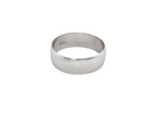A plain 9 carat white gold wedding ring. Suited to male or female wear,
