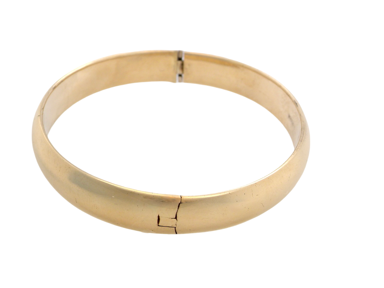 A plain gold bangle