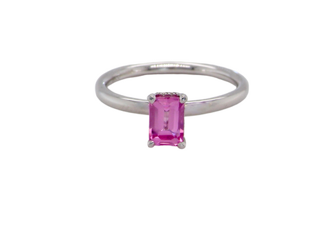 A pretty Pink Sapphire and Diamond ring