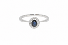 A sapphire & diamond cluster ring