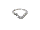 A shaped Diamond Wishbone Ring