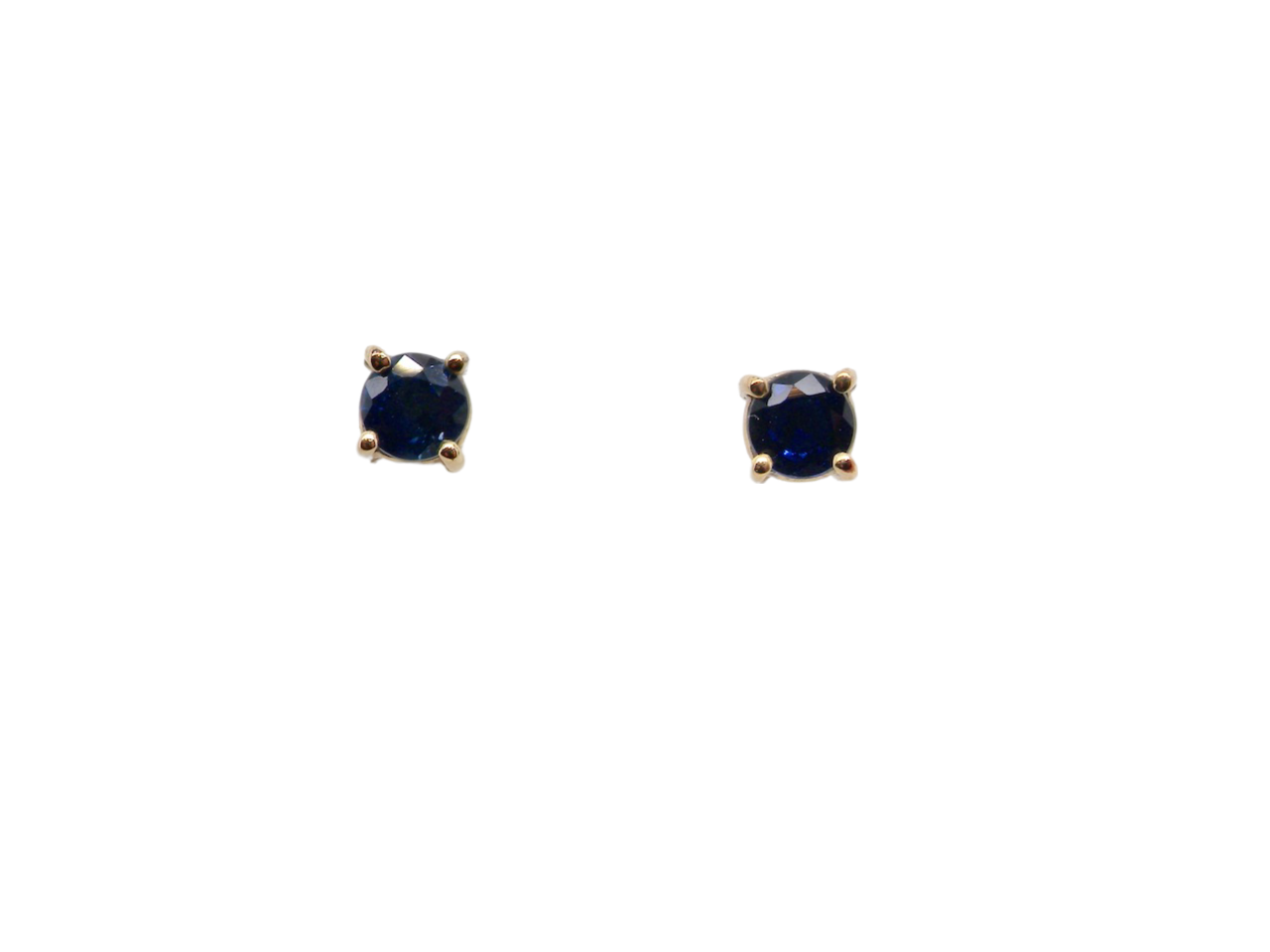 A pair of Sapphire stud earrings