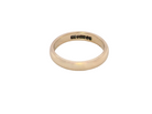 A simple yet highly traditional wedding . The D shape profile has been popular for decades and this ring at just under 4mm has a substantial weight 
