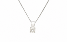 A solitaire diamond pendant