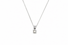 Reverse view of diamond solitaire pendant
