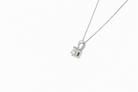 Side view of a diamond pendant
