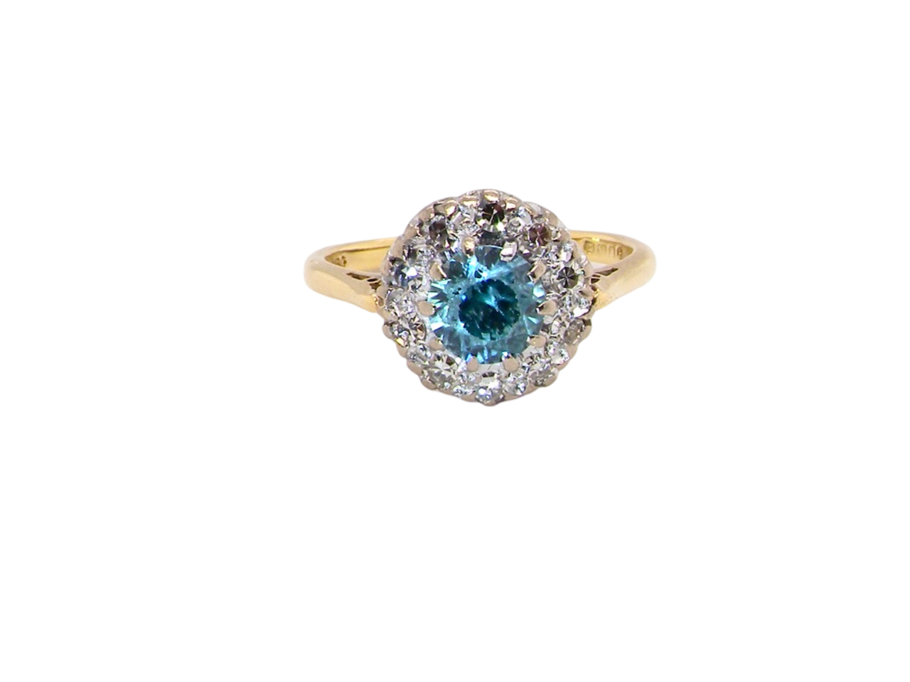 A stunning 1960s Blue Zircon cluster ring