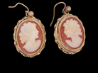 A stunning pair of cameo drop earrings. 